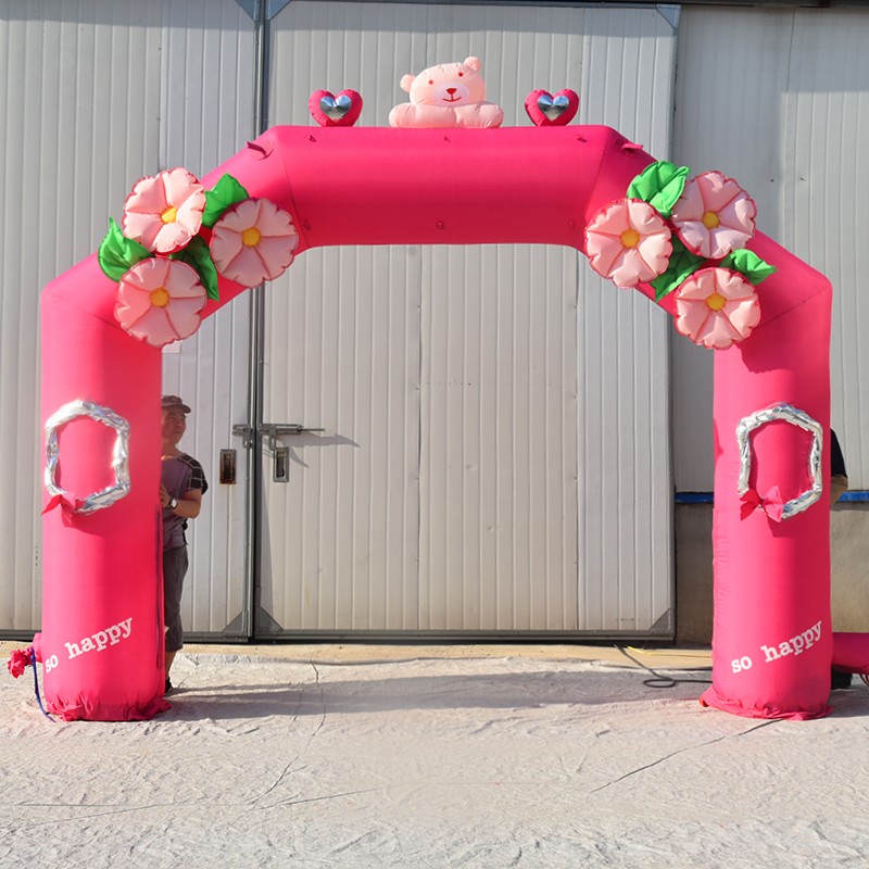 清流粉色婚礼拱门